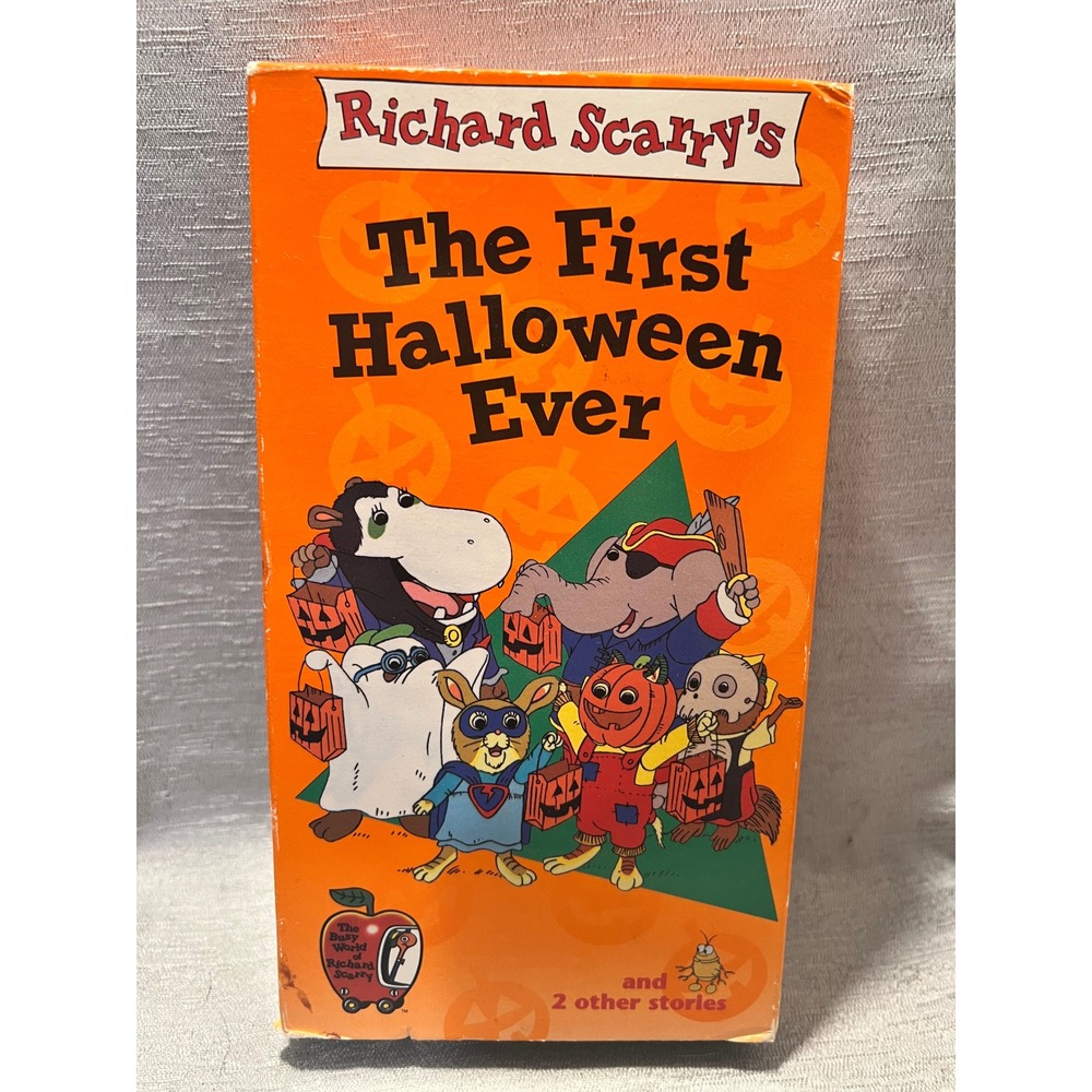 Richard Scarry's The First Halloween Ever VHS 1996 Busy World Paramount PolyGram